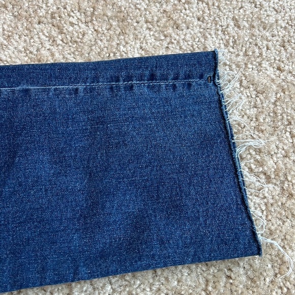 Joe’s Jeans Lara Mid Rise Raw Hem straight ankle jean denim blue pants size 31 - Picture 9 of 9